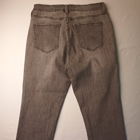 Nature Denim Buttonfly Jeans Size 29/8 High Rise Skinny Leg Grey Color - Picture 3 of 10
